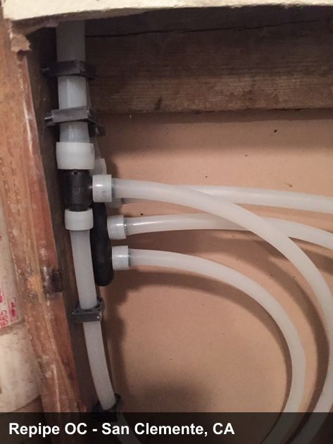 San Clemente slab leak and pipe reroute planning photo for a Repipe OC repipe