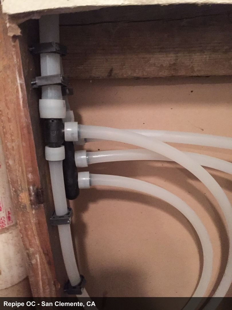 San Clemente property management company repipe planning photo for multi-unit plumbing