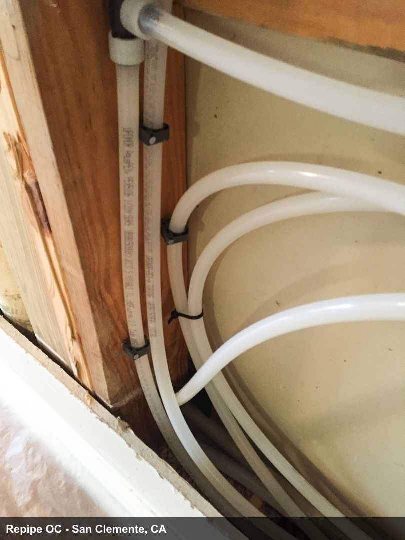 Whole home PEX repipe material photo for San Clemente residents comparing pipe options